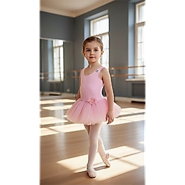 Bale Çalışma Kostümü Pembe  Rengi